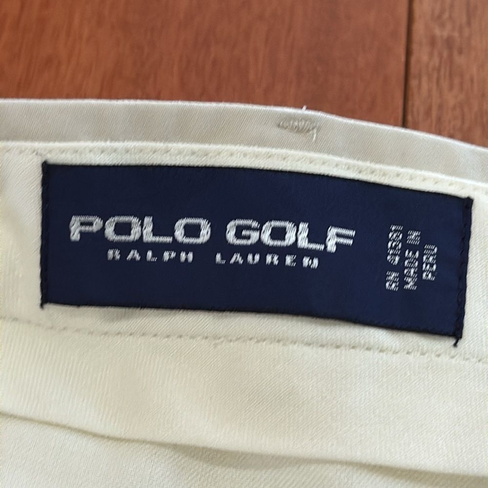 Polo Golf Ralph Lauren Men's Tan Flat Front Shorts size‎ 35 - Picture 5 of 9